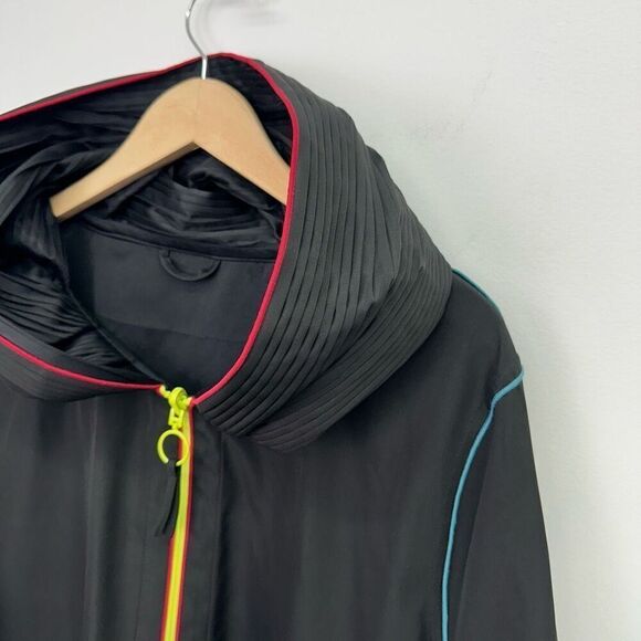 UBU Women’s Classic Black Piped Reversible Accordion Pleated Hood Zip Parisian J - Picture 9 of 15